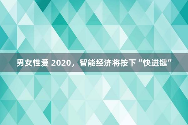 男女性爱 2020，智能经济将按下“快进键”