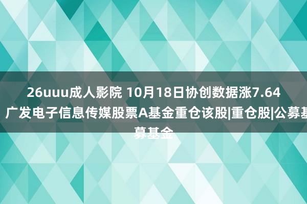 26uuu成人影院 10月18日协创数据涨7.64%，广发电子信息传媒股票A基金重仓该股|重仓股|公募基金