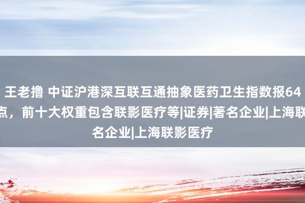 王老撸 中证沪港深互联互通抽象医药卫生指数报6487.24点，前十大权重包含联影医疗等|证券|著名企业|上海联影医疗